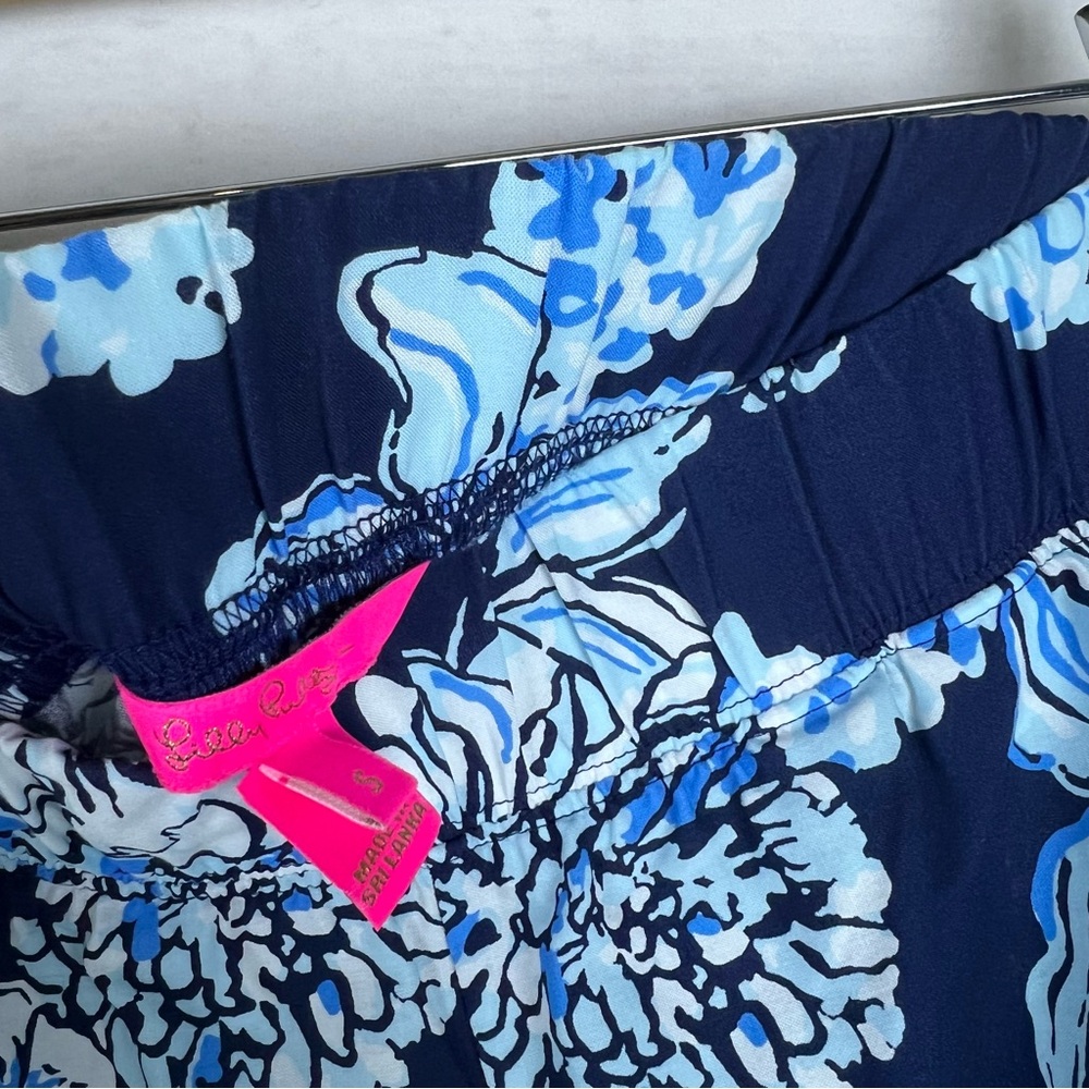 Lilly Pulitzer Tank Top, Button Shirt, Pant Set Low Tide Navy Medium And Small - Picture 5 of 14